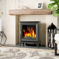 Electric Elmwood Cast Iron Stove with deluxe Logs