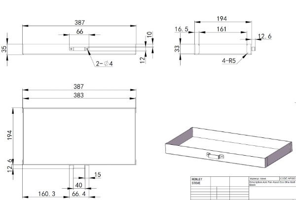 Ash Pan Ascot  8Kw ( Eco)