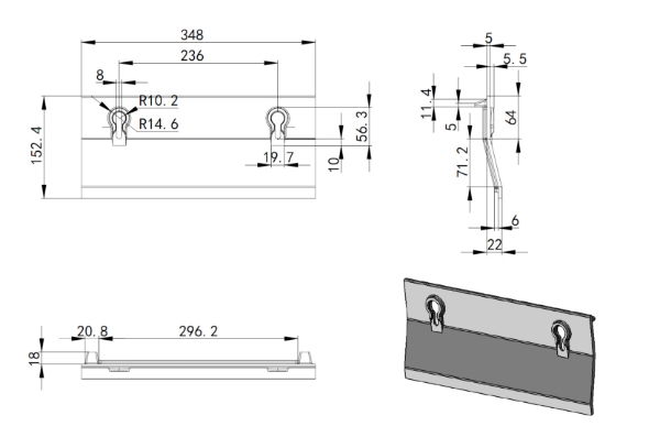 Baffle Upper Thames/Clearwood 5Kw ( Eco )