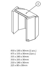 Elite G1 - Vermiculite Brick Set and Baffle