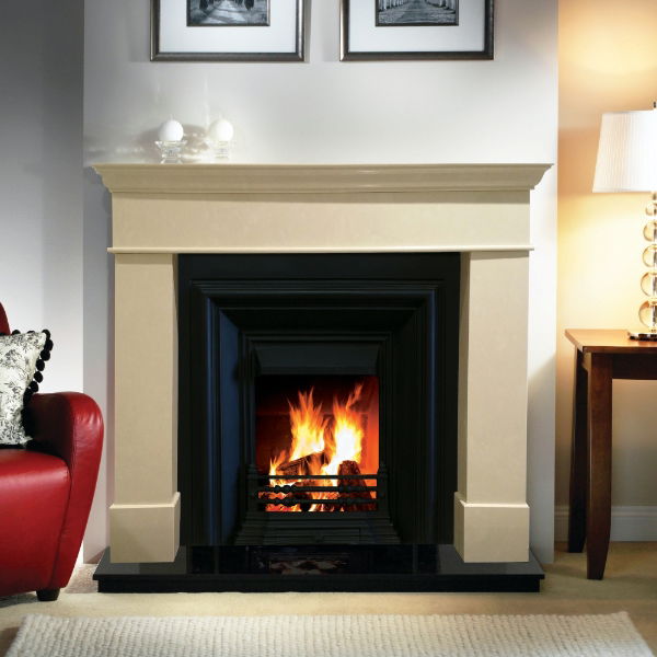 Renoir 54'' Fireplace Set Ivory Pearl (Forest 650)