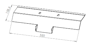 Lisbon 700 (Inside Small ) Stainless Steel - Baffle