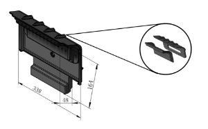 BR163 Brick Cambridge 5 Metal Back with Air Holes