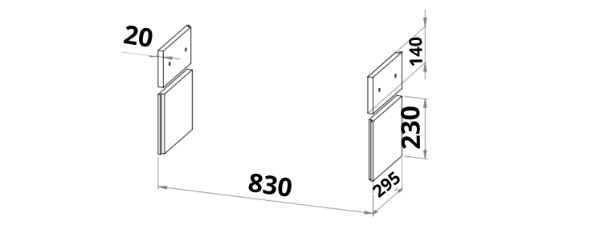 Lisbon 900 DS - Vermiculite Brick Set