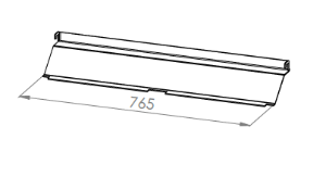 BF060 - Lisbon 900 ( Outside Big )Stainless Steel - Baffle