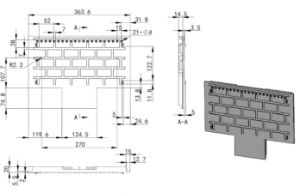 Brick Dunloe Back 5Kw (Eco) cast iron w holes