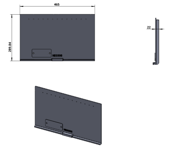 BR107 Brick Thames 8KW Metal back with air holes