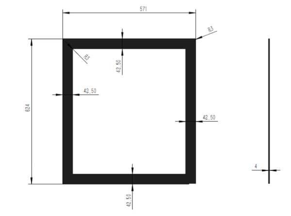 Frame Athens 500 - 4 side (Glass)