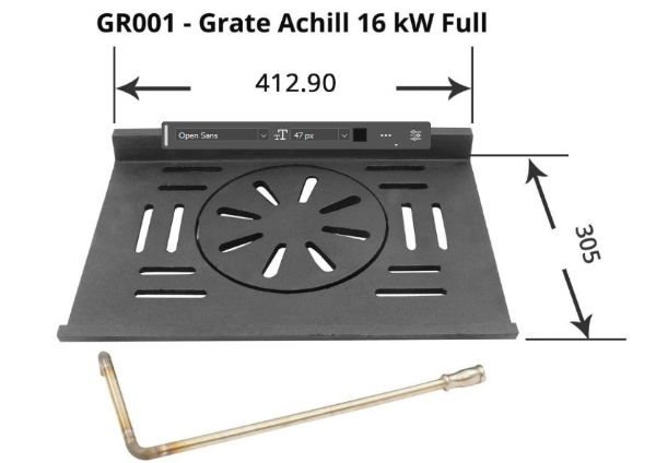 GR001 - Achill 16kW - Grate (Full Set)