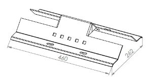 Faro 600 D/ S ( Inside Small ) Stainless Steel - Baffle