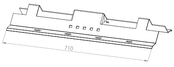 Lisbon 900 D/S ( Inside Small ) Stainless Steel - Baffle