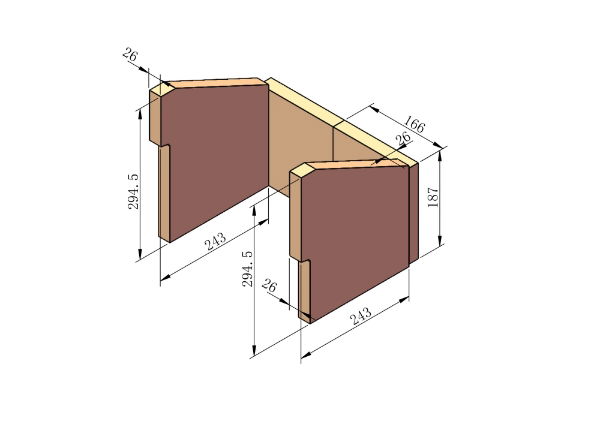 Brick Arklow ECO 5kw Full set left-right-back vermiculite