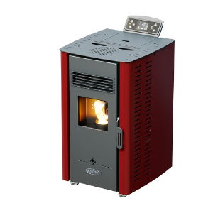 ELM 4kw Red Pellet Stove (Eco )