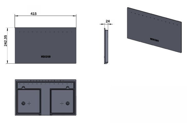 BR111 Brick Druid 8 Metal back with air holes